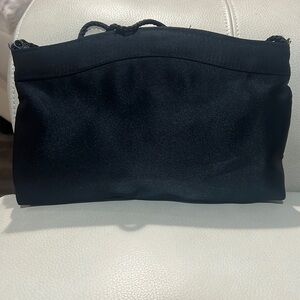 La Regale Black Satin Bag